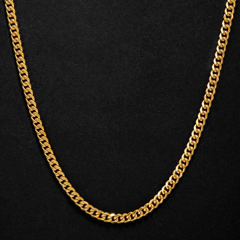 6mm Diamond-Cut Cuban Chain in Gold