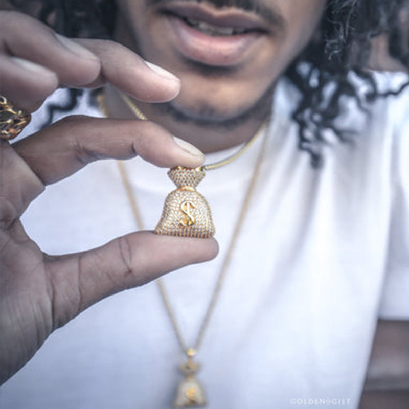 Money Bag Moissanite Pendant