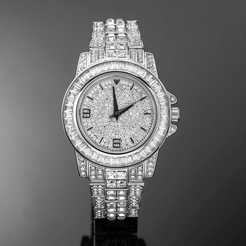 Iced Heavy Metal Hip Hop Watch - 40.6mm White Gold