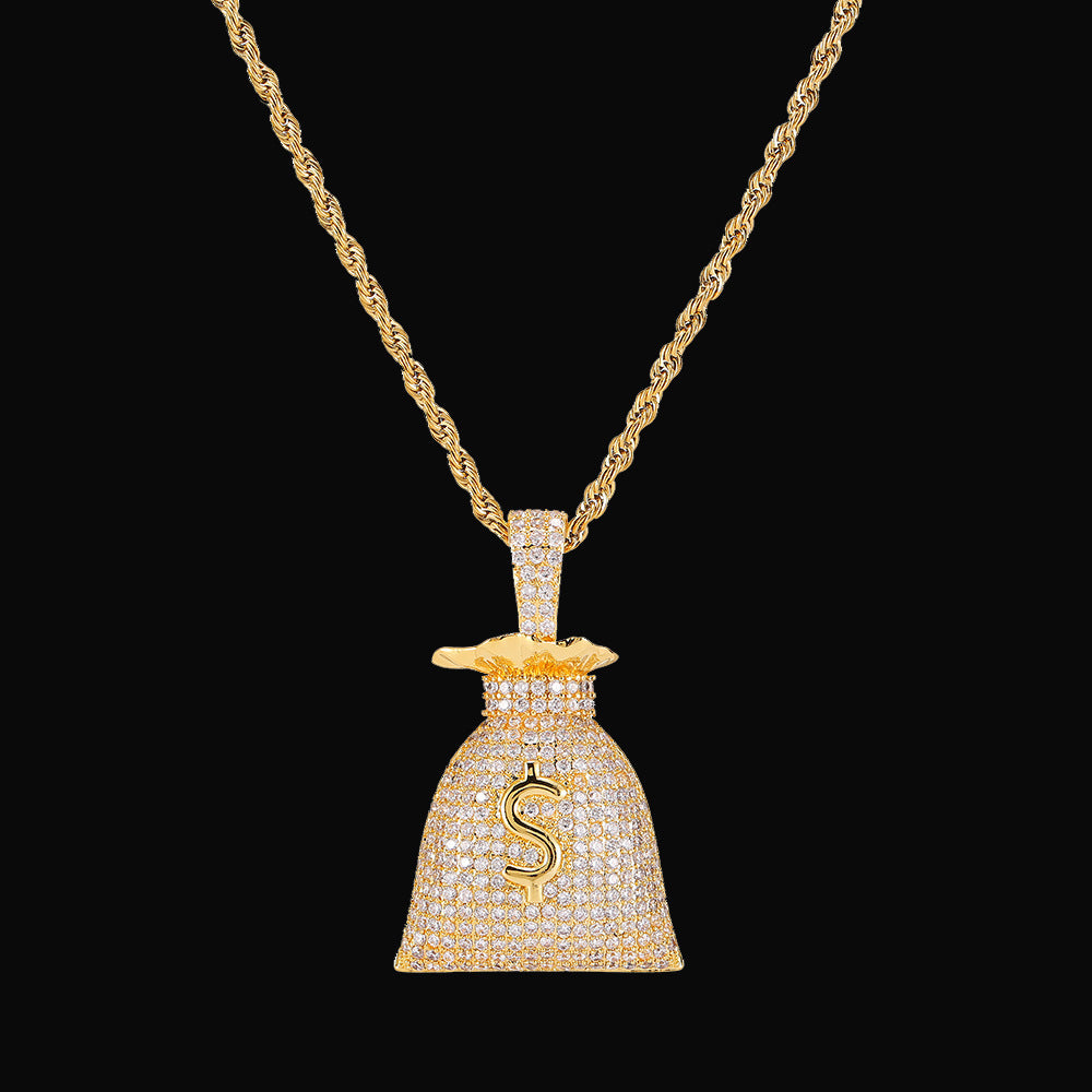 Money Bag Moissanite Pendant