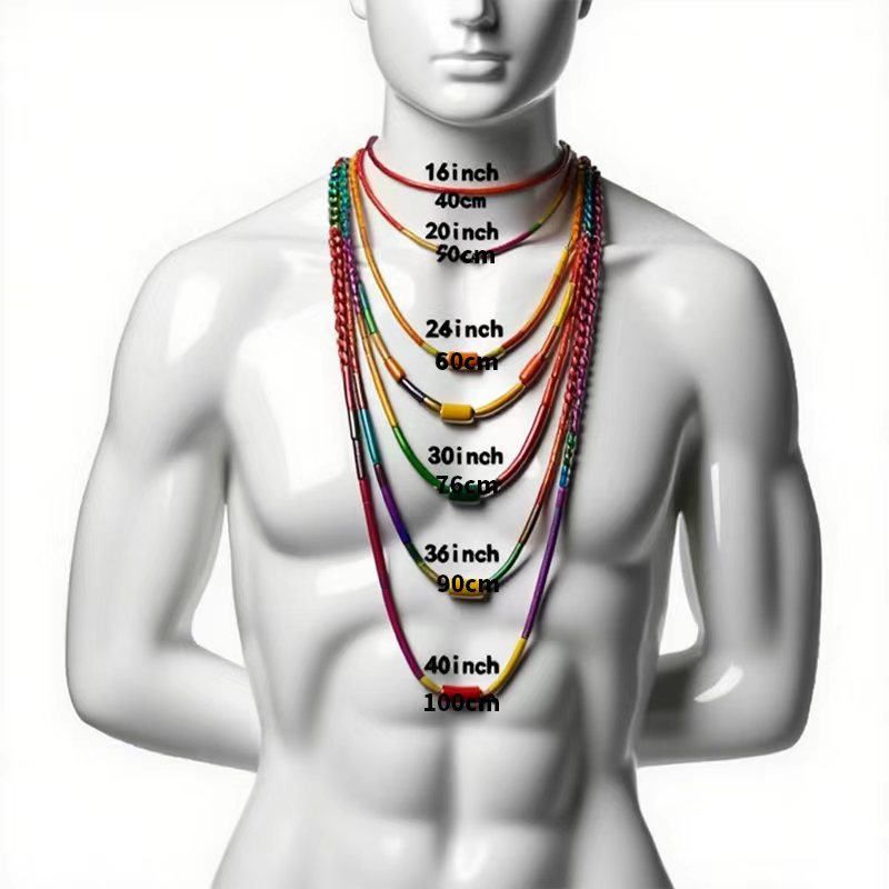 Full Inlaid Gemstone Iced-Out Cuban Chain Set【A26】