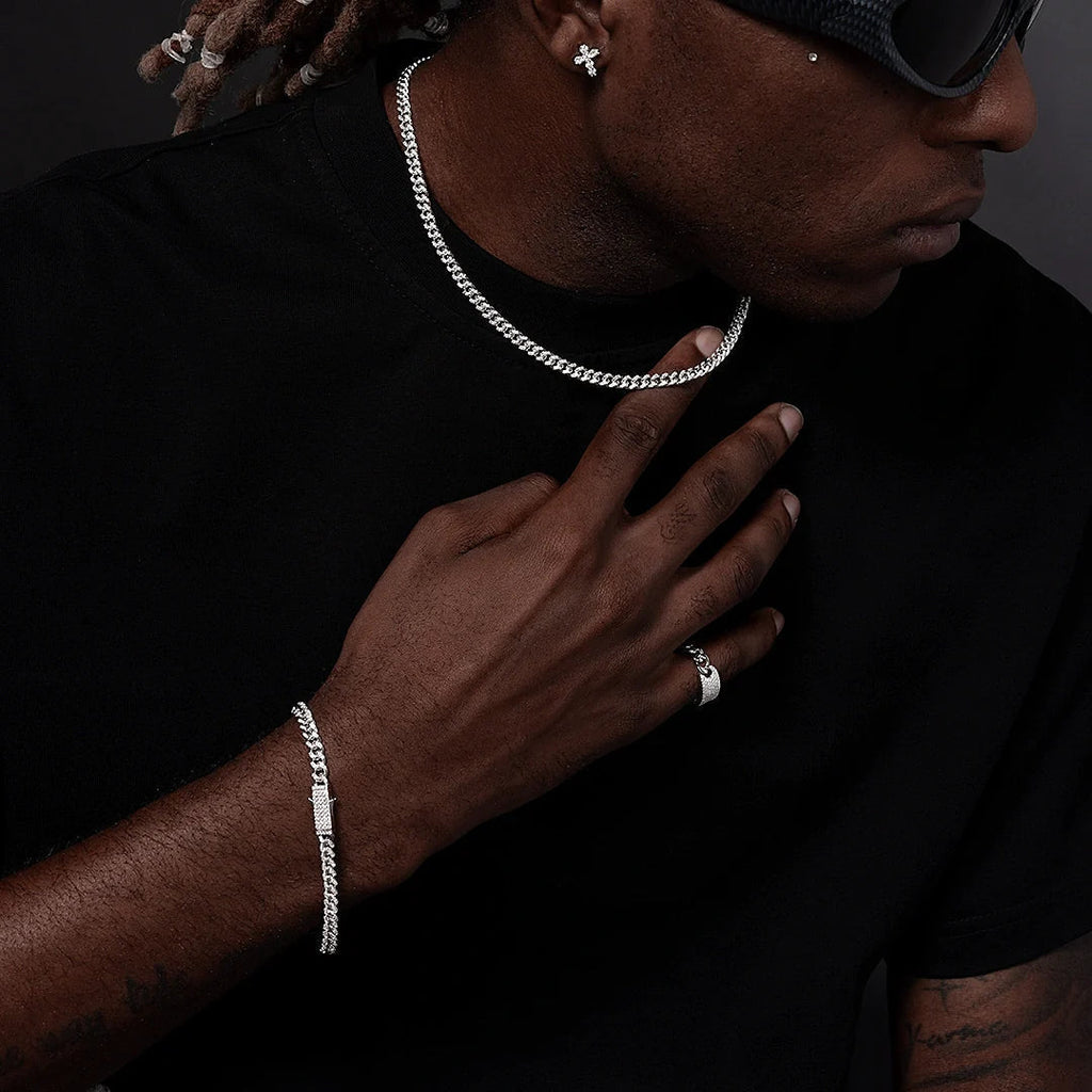 5mm S925 Moissanite Cuban Chain