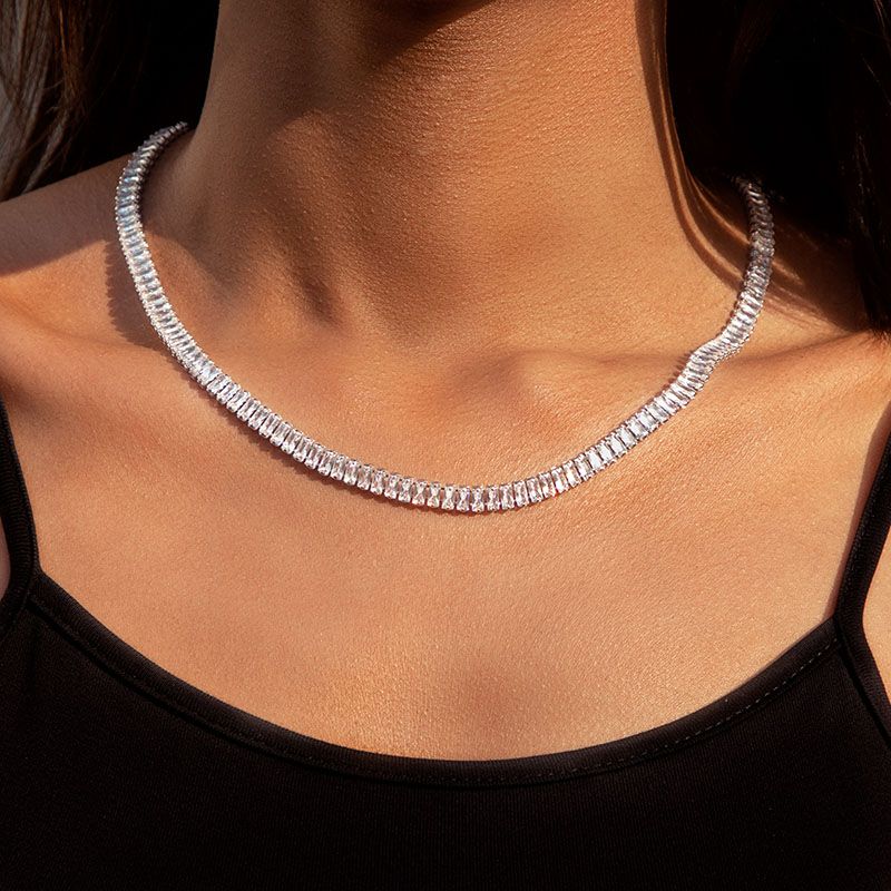 Iced Baguette Cut Tennis Chain Set