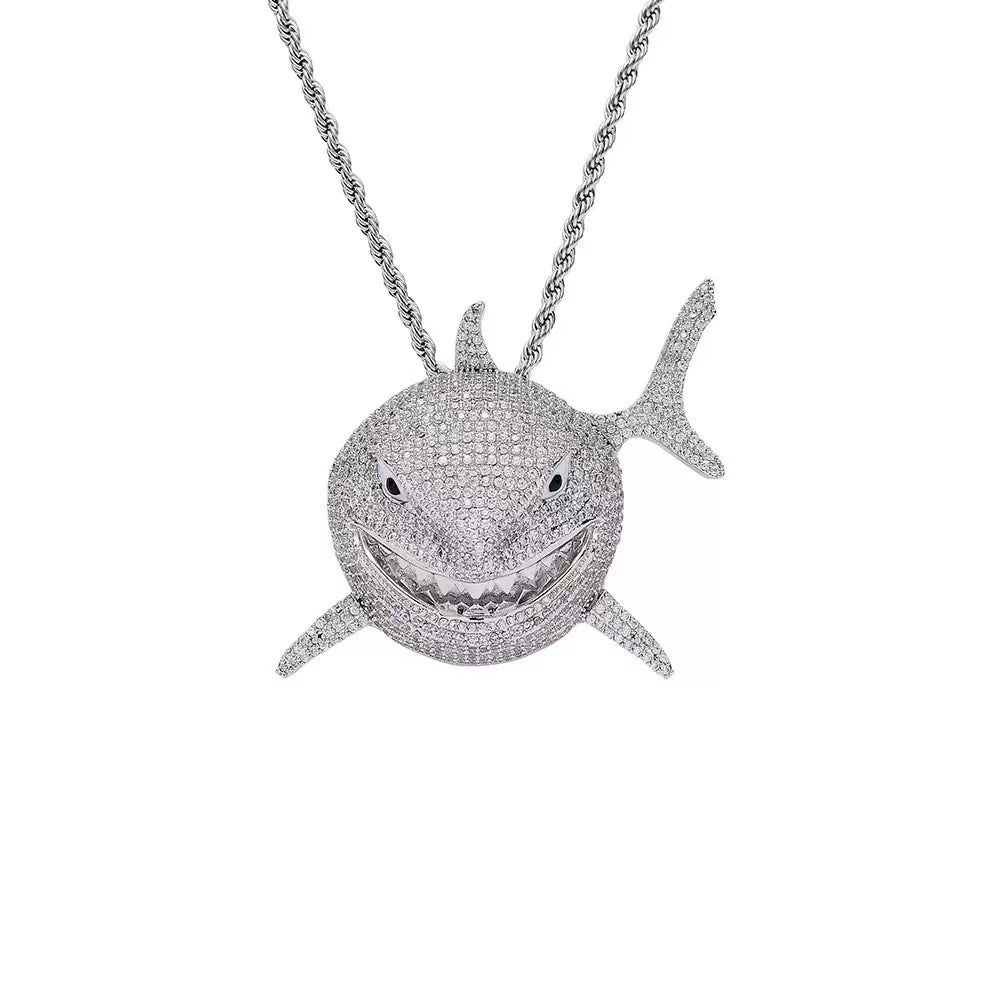 Hip Hop | "CZ Shark" Iced Out Pendant