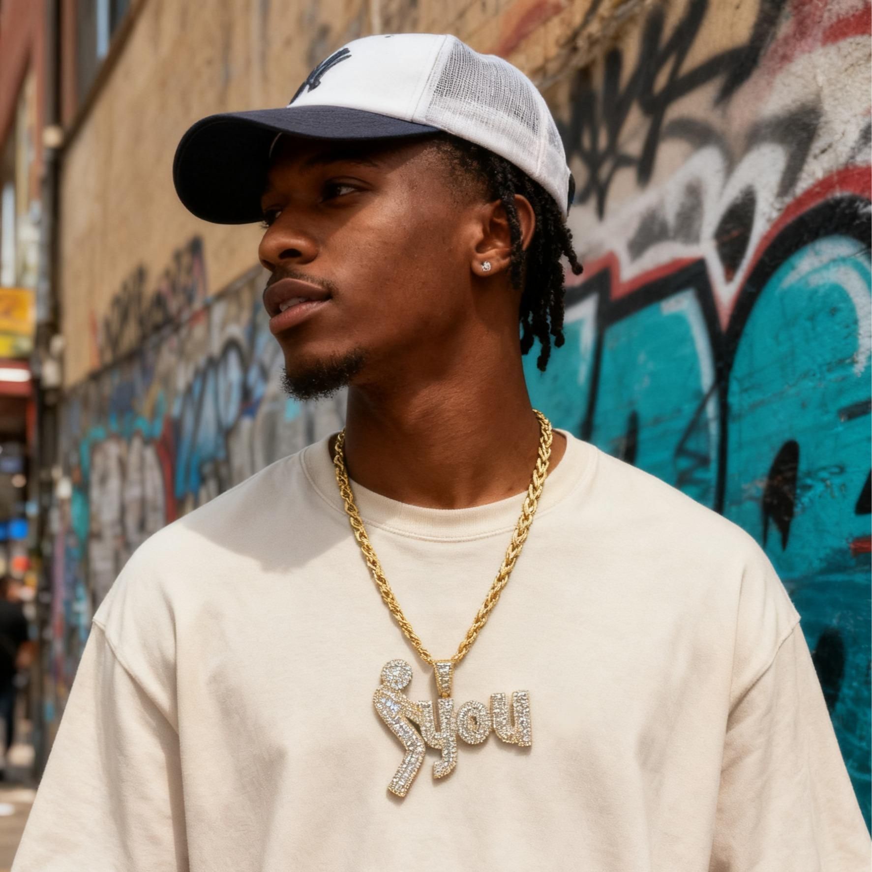 Hip - Hop Drip "F You" Iced-Out Pendant 【A56】