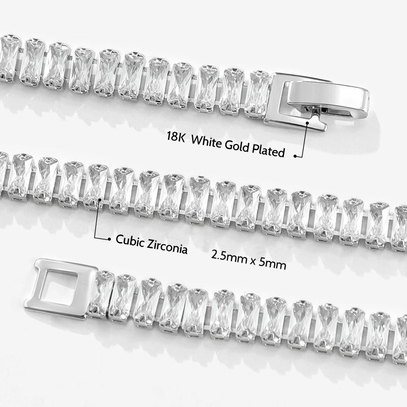 Iced Baguette Cut Tennis Chain Set
