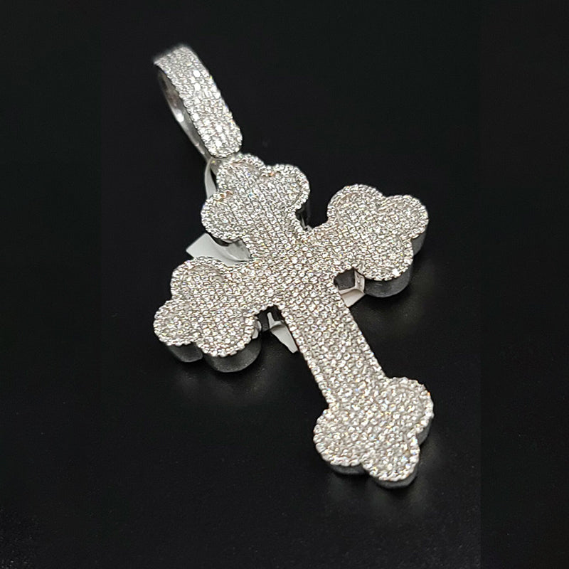 S925 Moissanite Plum Cross Tennis Chain Set