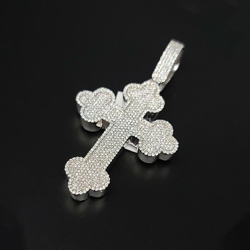 S925 Moissanite Plum Cross Tennis Chain Set