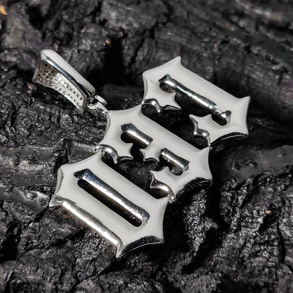 Ice Out Glitch Letters Custom Moissanite Pendant