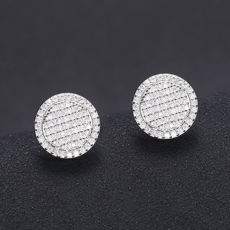 S925 & VVS Moissanite Round Earrings