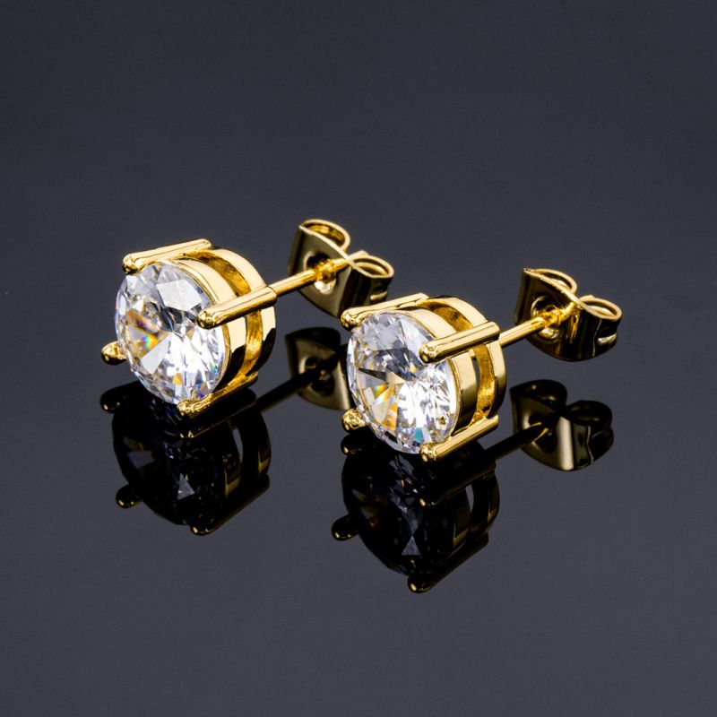 S925 & VVS Moissanite Round Cut Moissanite Stud Earring