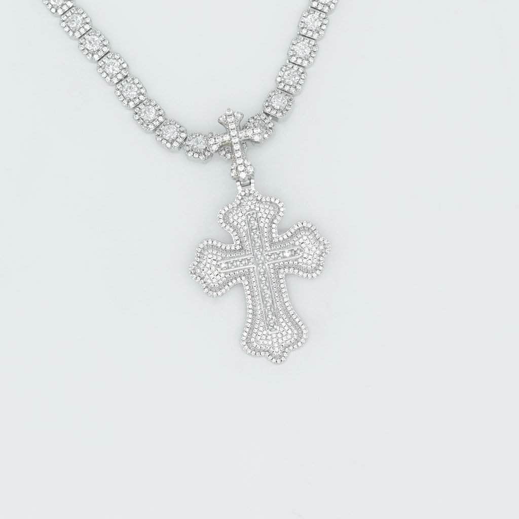 Street Style | JIKU Clustered Princess Cut Cross Pendant