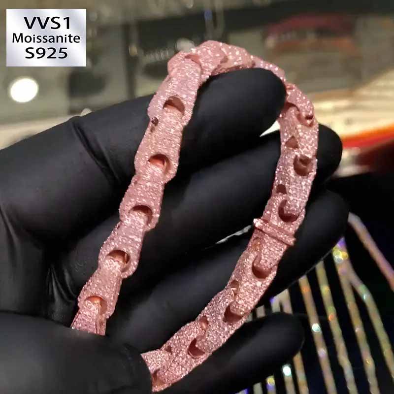 Moissanite Hip Hop Personalized Cylinder Cross Bracelet