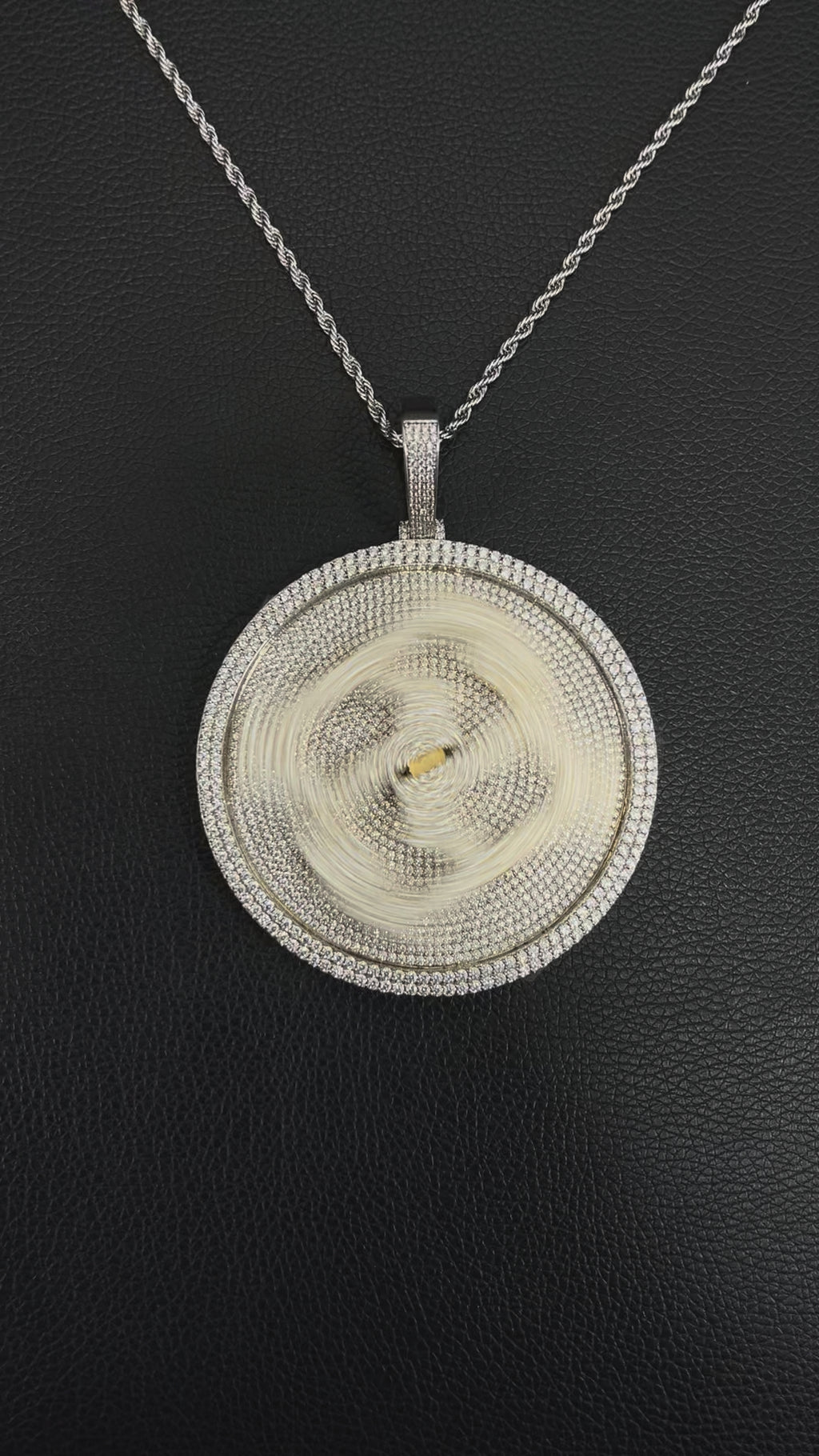 Iced Out Rotating 69 Number Pendant 【A66】