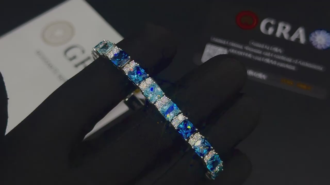 S925 silver moissanite tennis bracelet