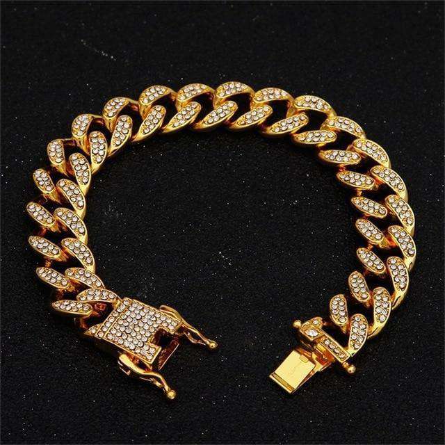 13mm/20mm Cuban Chain & Bracelet Set - 5x 18K Gold Plated