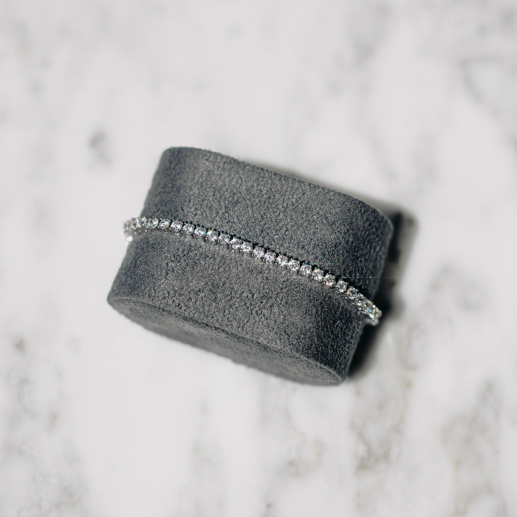 3mm Moissanite Tennis Bracelet White Gold