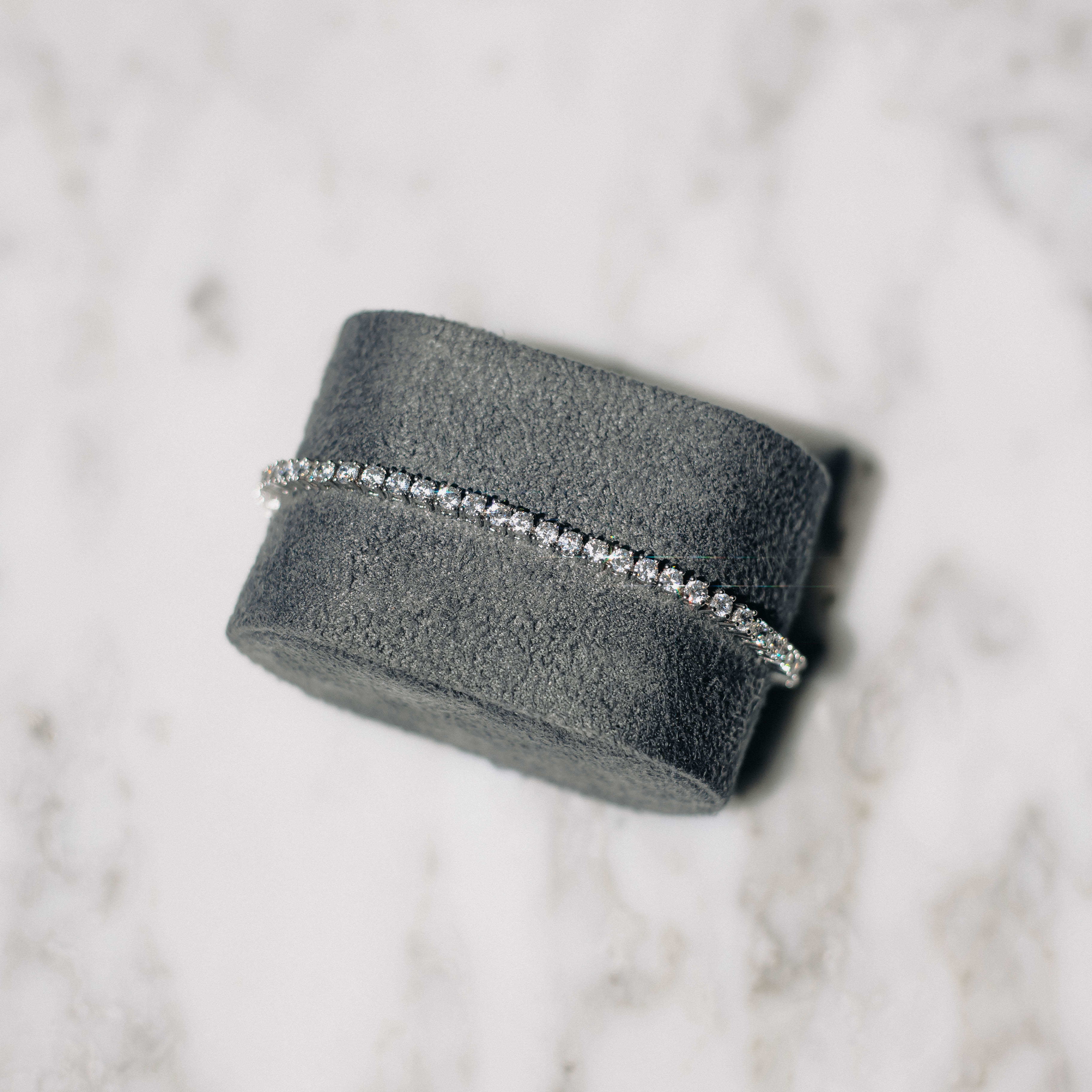 3mm Moissanite Tennis Bracelet White Gold