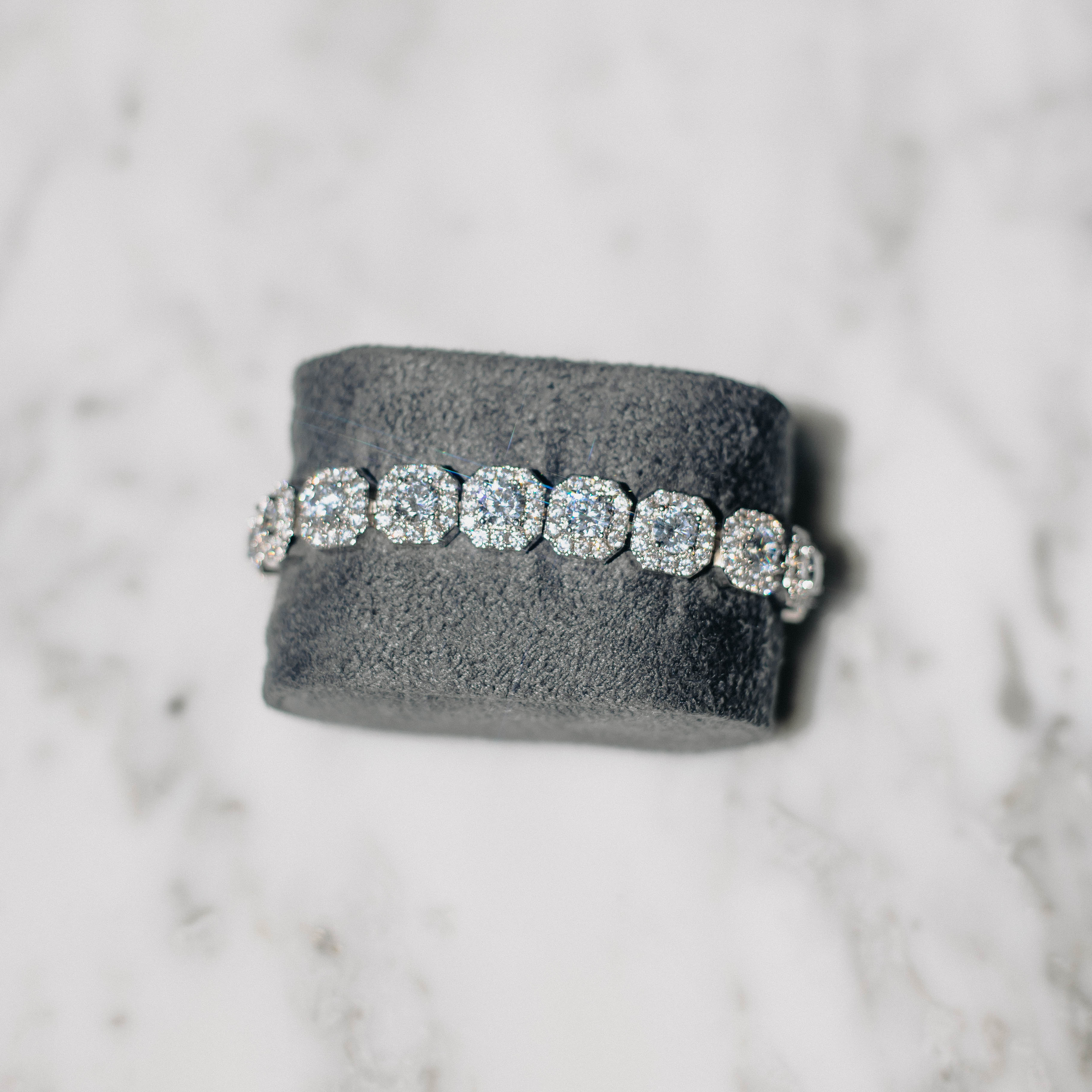 Clustered Tennis Moissanite Bracelet For Men