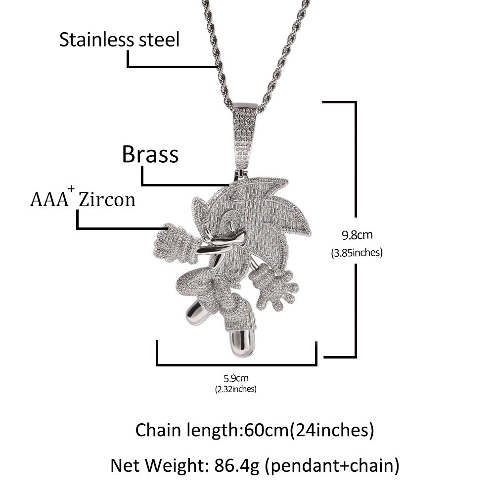 Street Style | Iced Out Backpack Pendant