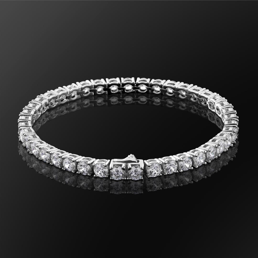 4mm Moissanite Tennis Bracelet for Men