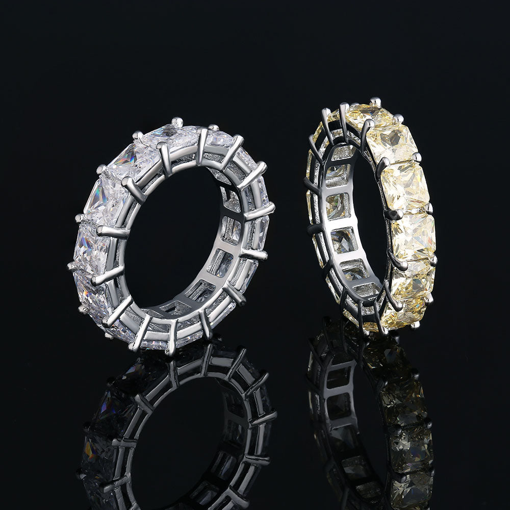 Street Style | Eternity Band Ring for Men White Gold& Yellow Gold