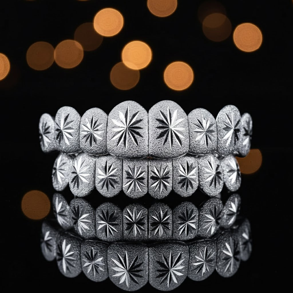 Custom Fully Iced Honeycomb Setting Grillz