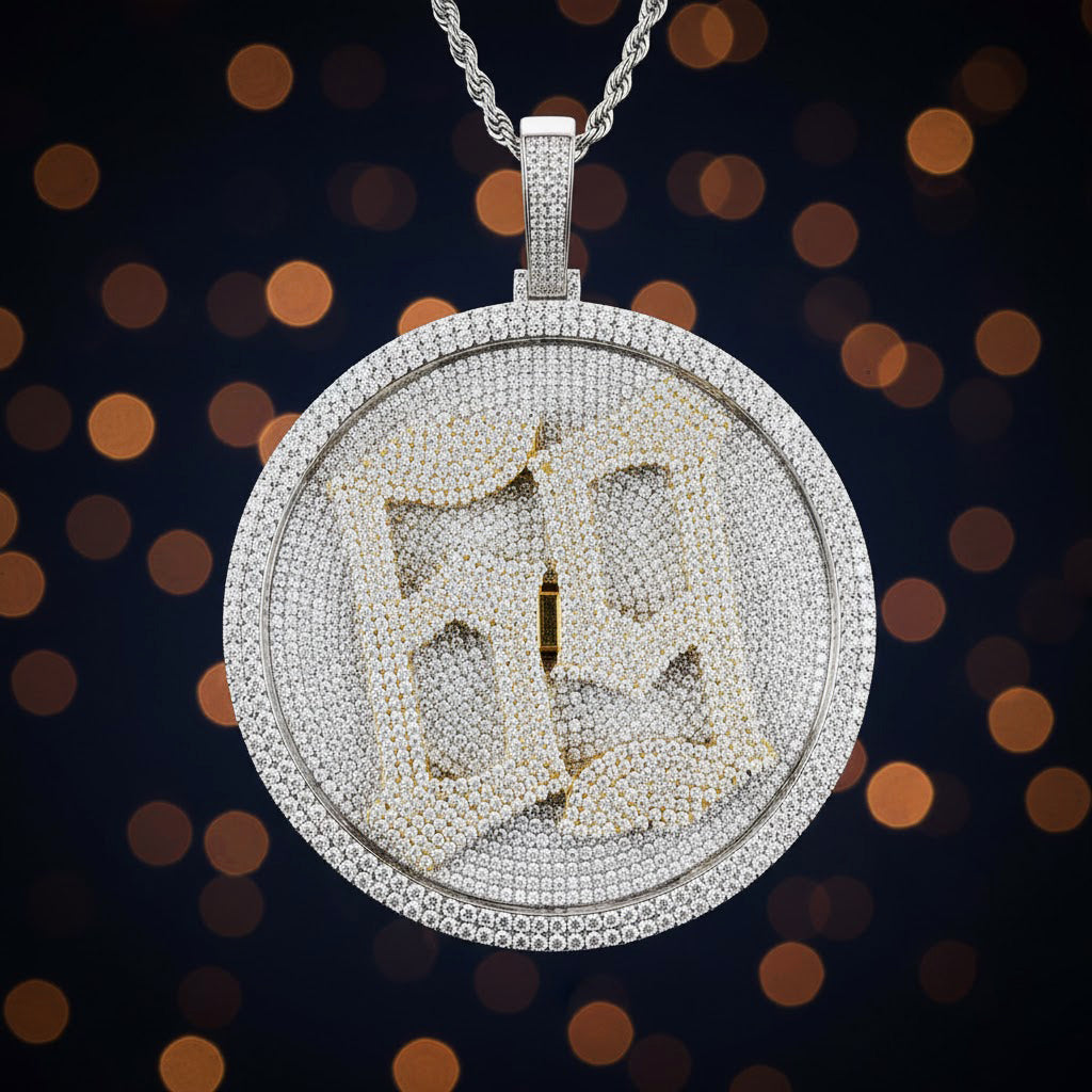 Iced Out Rotating 69 Number Pendant 【A66】