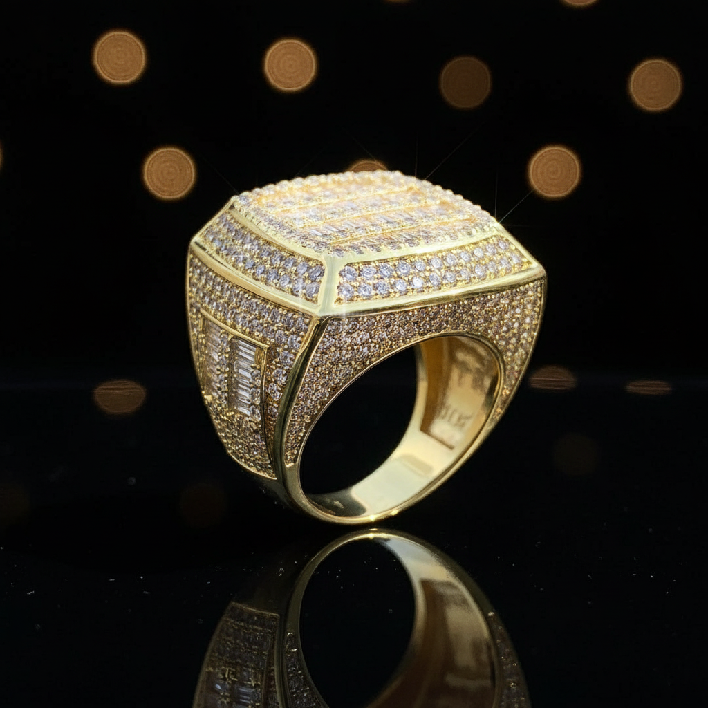 The Championship Drip Iced-Out Ring【A15】