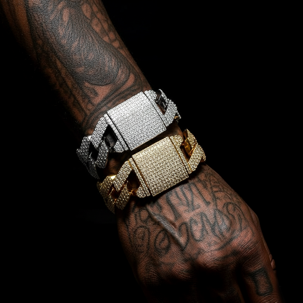 26MM Street style Hip Hop Massive Iced-Out Cuban Bracelet【A27】