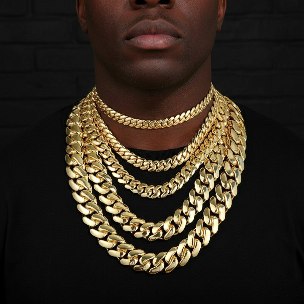 Classic Cuban Chain - The Essential Hip-Hop Staple【A19】