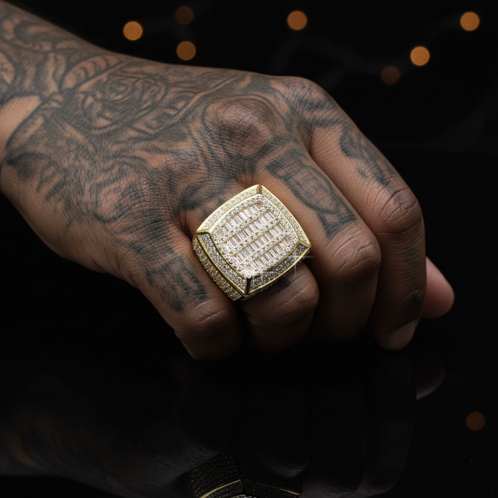 The Championship Drip Iced-Out Ring【A15】