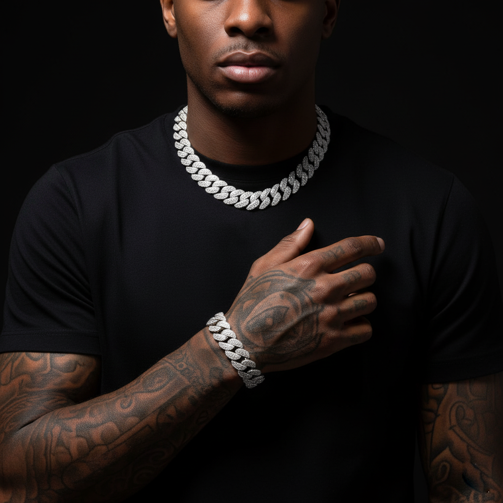 20mm Baguette Drip Hip-hop Cuban Chain【A25】