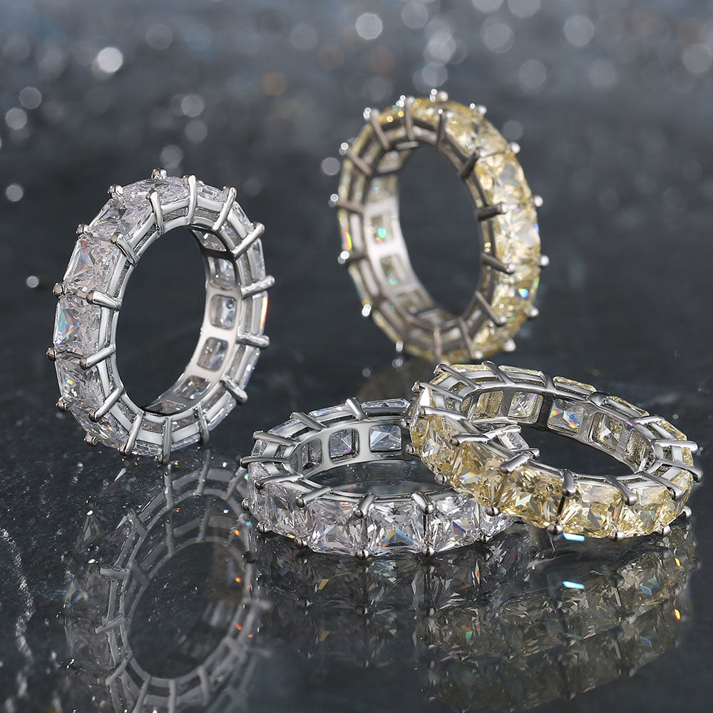 Street Style | Eternity Band Ring for Men White Gold& Yellow Gold