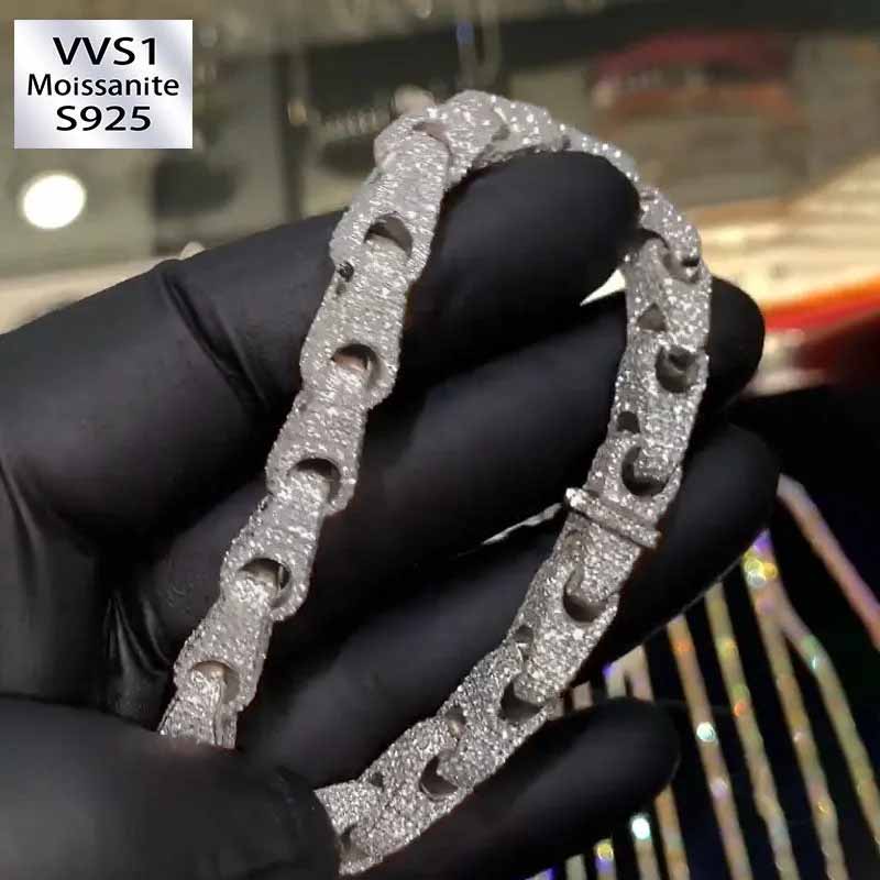 Moissanite Hip Hop Personalized Cylinder Cross Bracelet